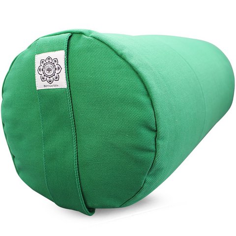 Yoga Bolster Dyed Cotton Twill - Plain Green