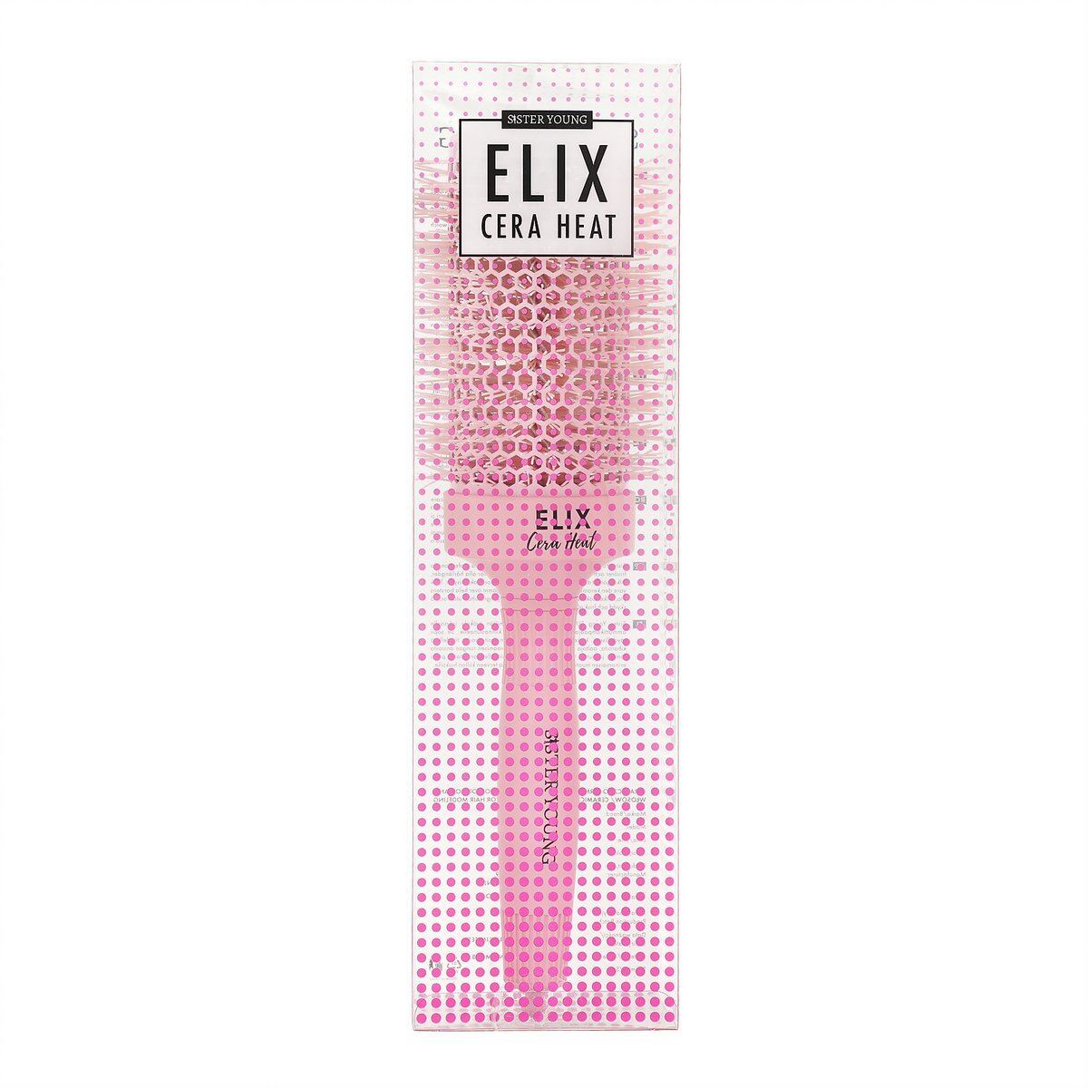 Sister Young l ELIX Cera Heat – ceramic thermal styling brush with tail pick