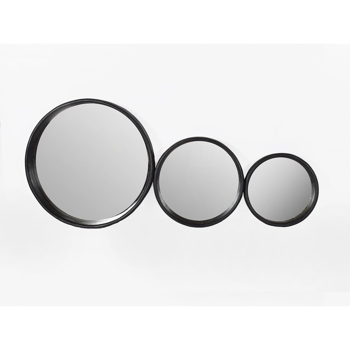 Spiegel zwart rond Ø 80 cm