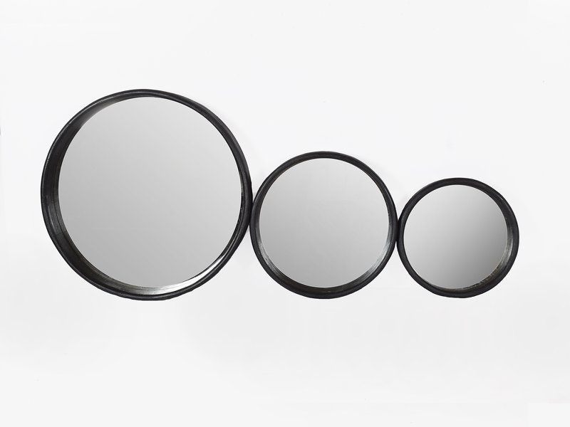 Spiegel zwart rond Ø 80 cm