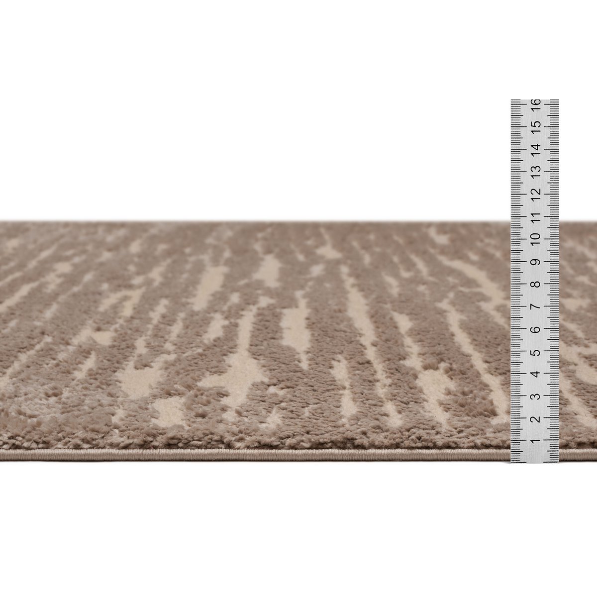 Zacht Hoogpolig Vloerkleed - Effen Beige - Boho Scandi Tapijt - Woonkamer, Slaapkamer - 200cm x 290cm