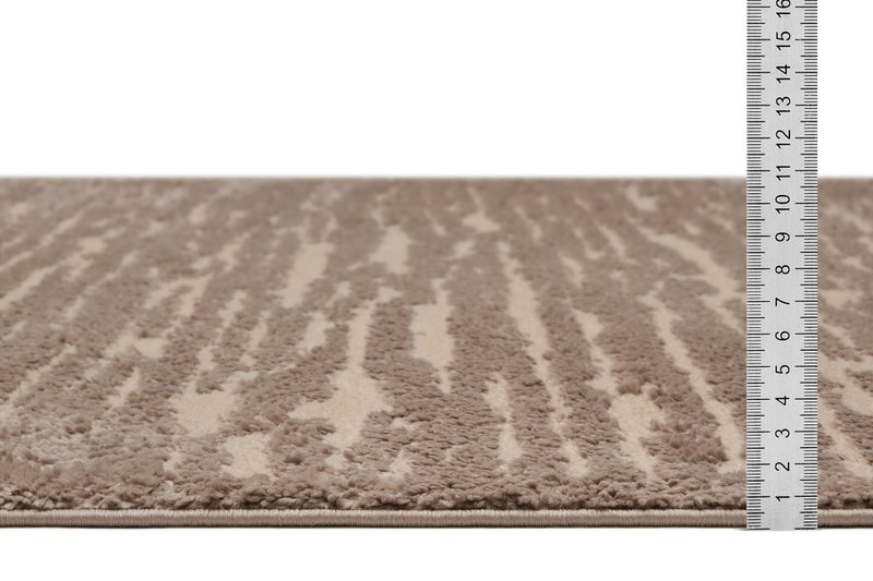 Tappeto morbido a pelo lungo - tinta unita beige - tappeto Boho Scandi - soggiorno, camera da letto - 200 cm x 290 cm