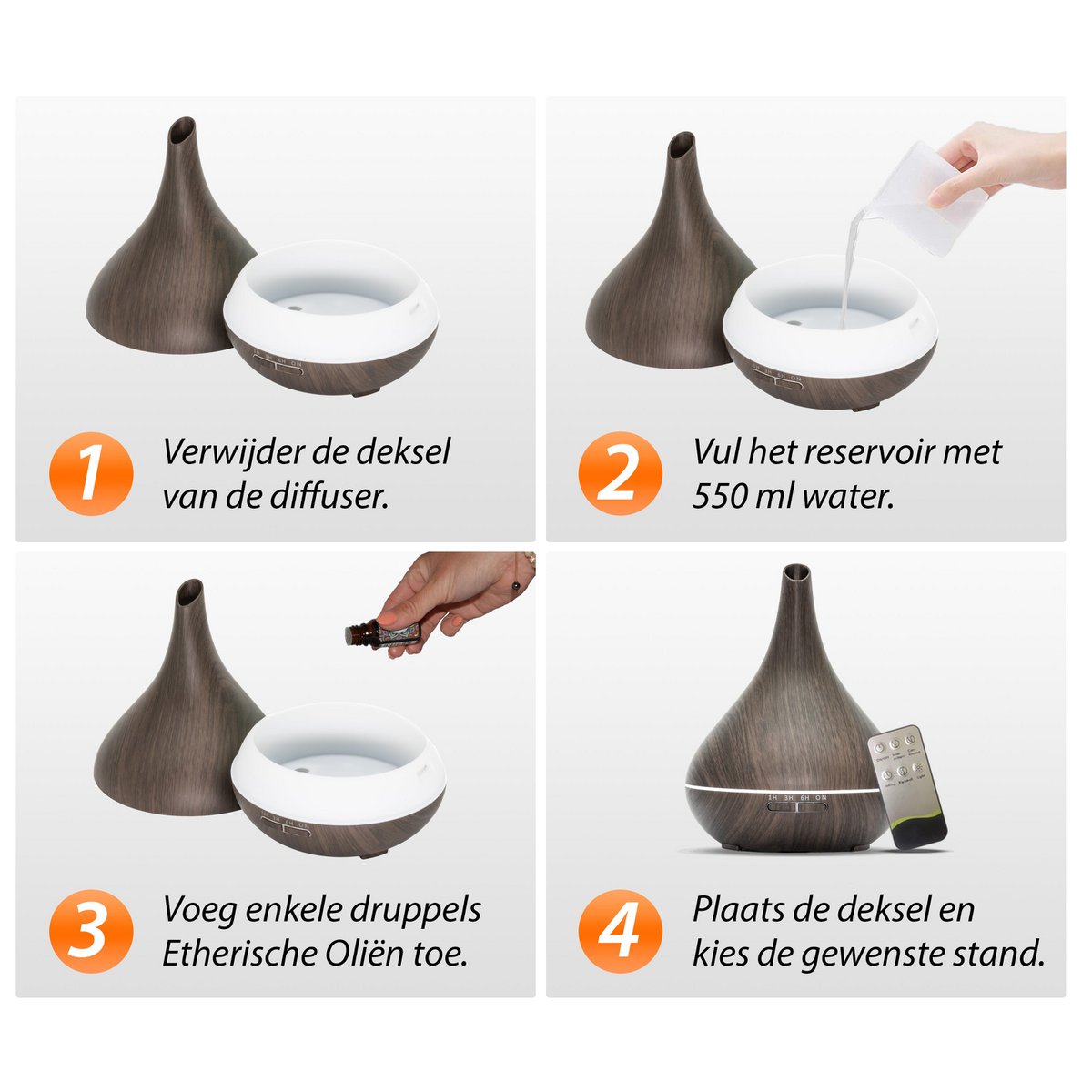 Lotus Pro - Dunkles Holz - Aroma Diffusor