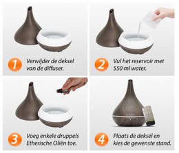 Lotus Pro - Dunkles Holz - Aroma Diffusor
