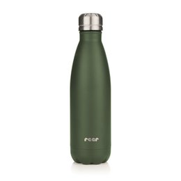 Farve rustfrit stål isoleret flaske 500ml, grøn