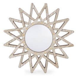LUCE SPECCHIO SOLE IN LEGNO