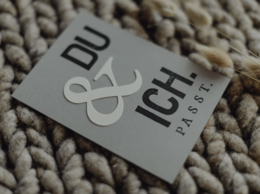 Stamped Postcard "Du & ich"