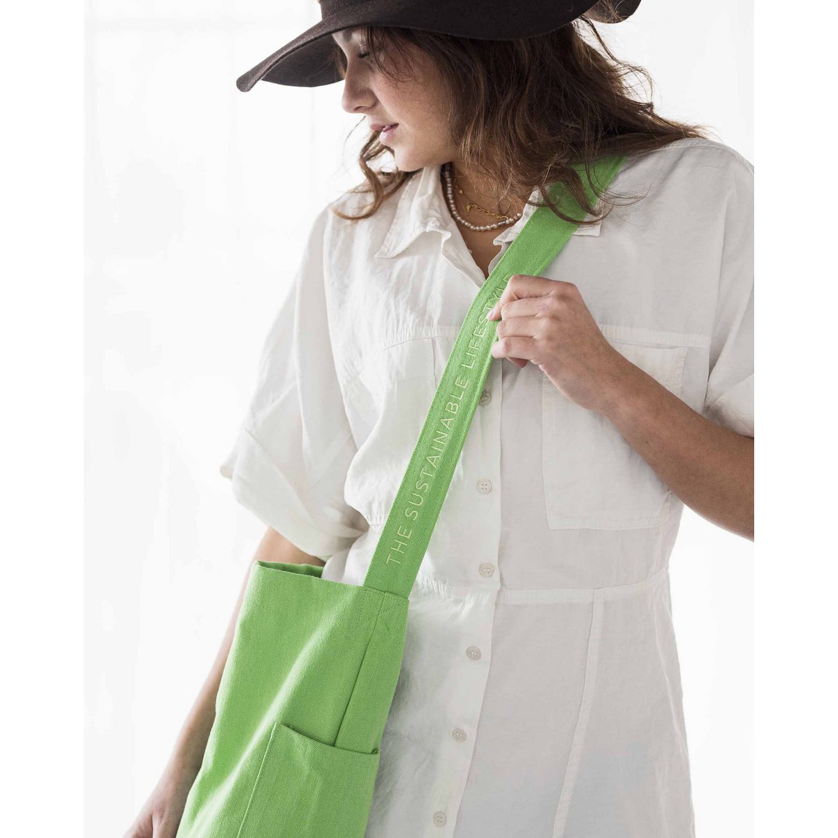Mira Canvas Taske - Summer Green
