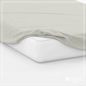 Fitted sheet for double bed, 100% combed cotton satin, 160 x 220 cm, 235TC (threads)