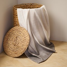 Handtuch-Set | Slub-Badewanne, strukturiert, weiß | Baumwolle