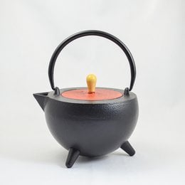 Théière en fonte Pop 1.0l, cafetière noir-couvercle rouge