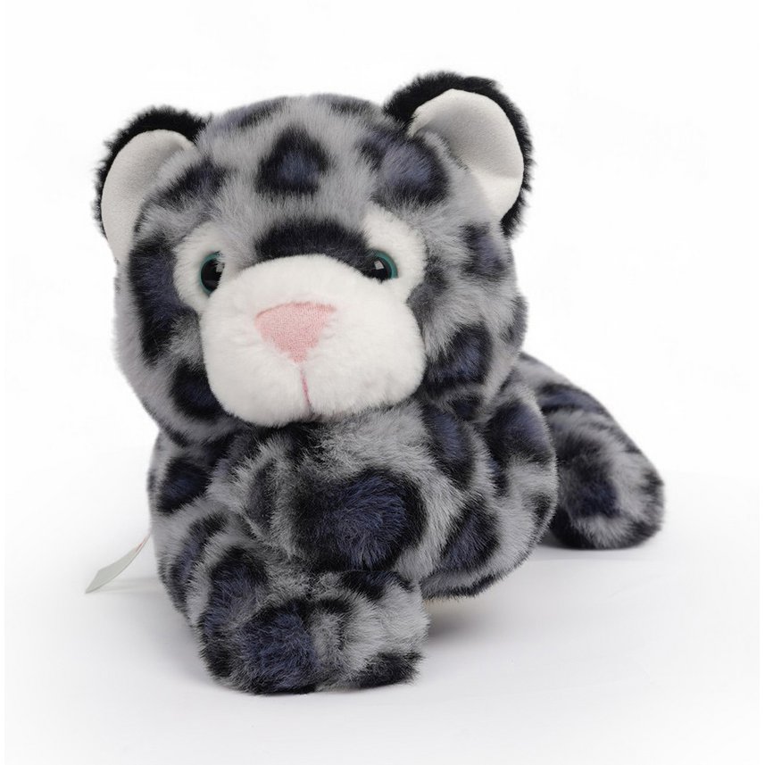 Peluche One Love - Leopardo delle nevi grigio cielo e nero