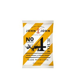 John & John Chips Patatine Panna Acida E Cipollotto 40g Tüte