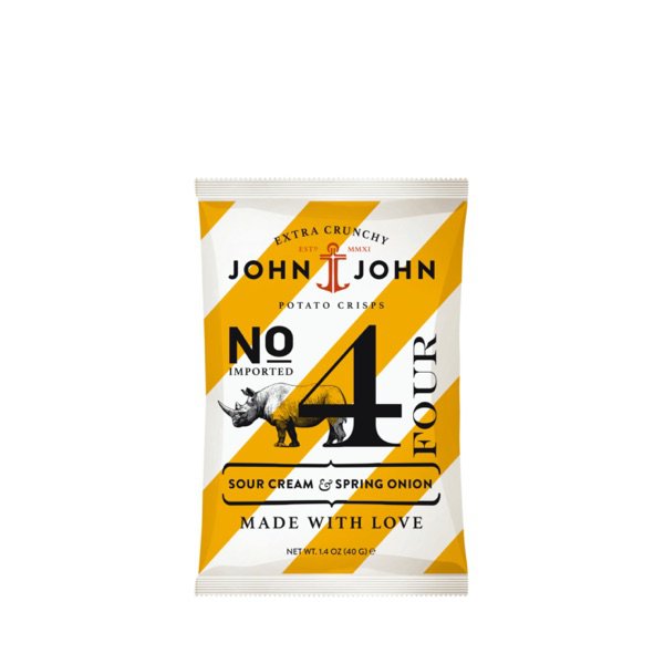 John & John Chips Crisps Sour Cream & Spring Onion 40g Tüte
