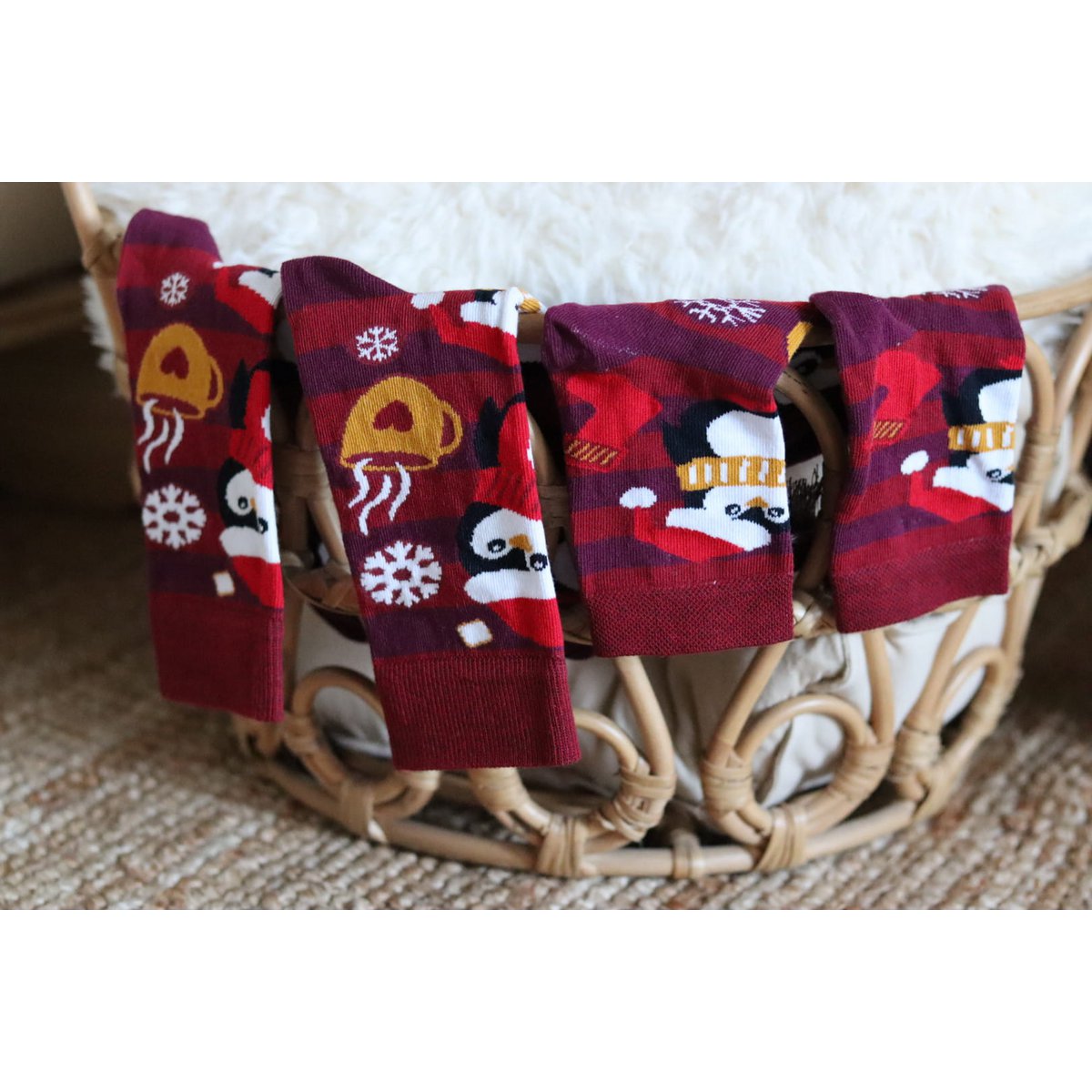Christmas Penguins Socks