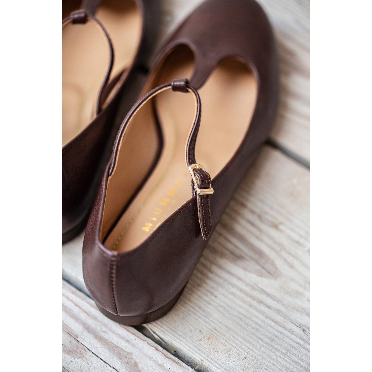 Lederballerinas - Lotta - Schokoladenbraun 34-42