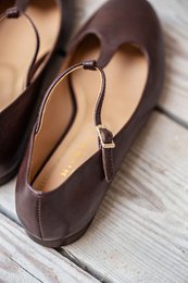 Lederballerinas - Lotta - Schokoladenbraun 34-42