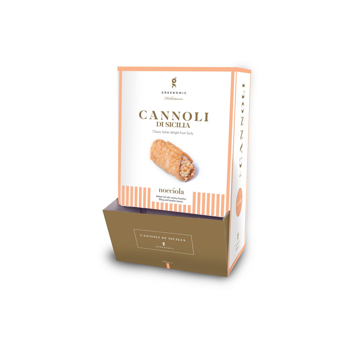 SICILIAN CANNOLI HAZELNUT DISPLAY 56 STK.