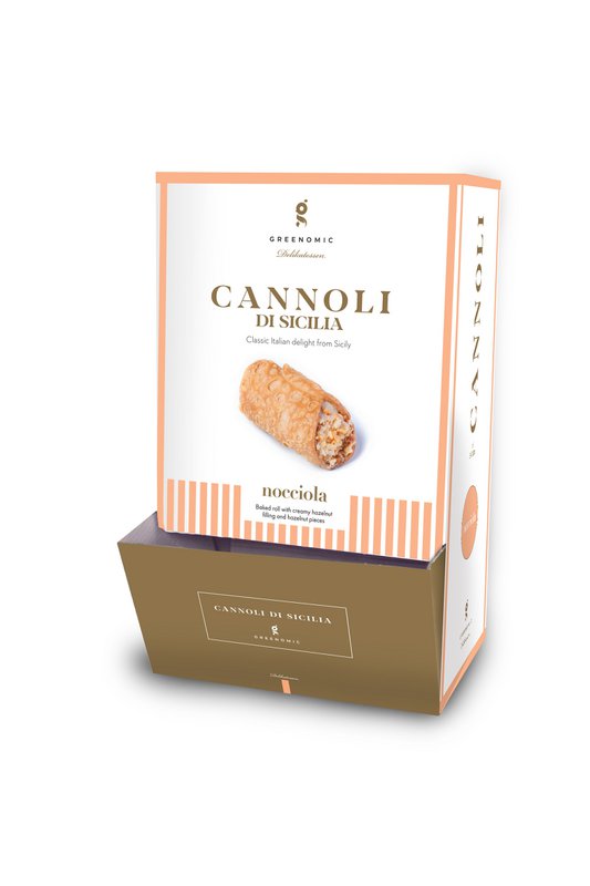 SICILIAN CANNOLI HASSELNØDDE DISPLAY 56 STK.