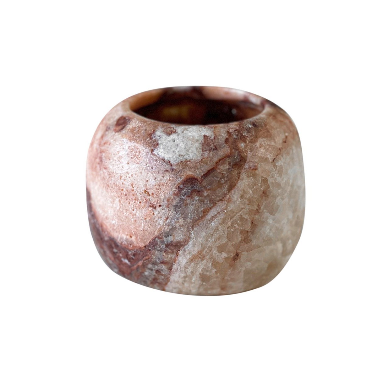 Albaster wax holder small brown (422)