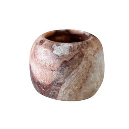 Albaster wax holder small brown (422)