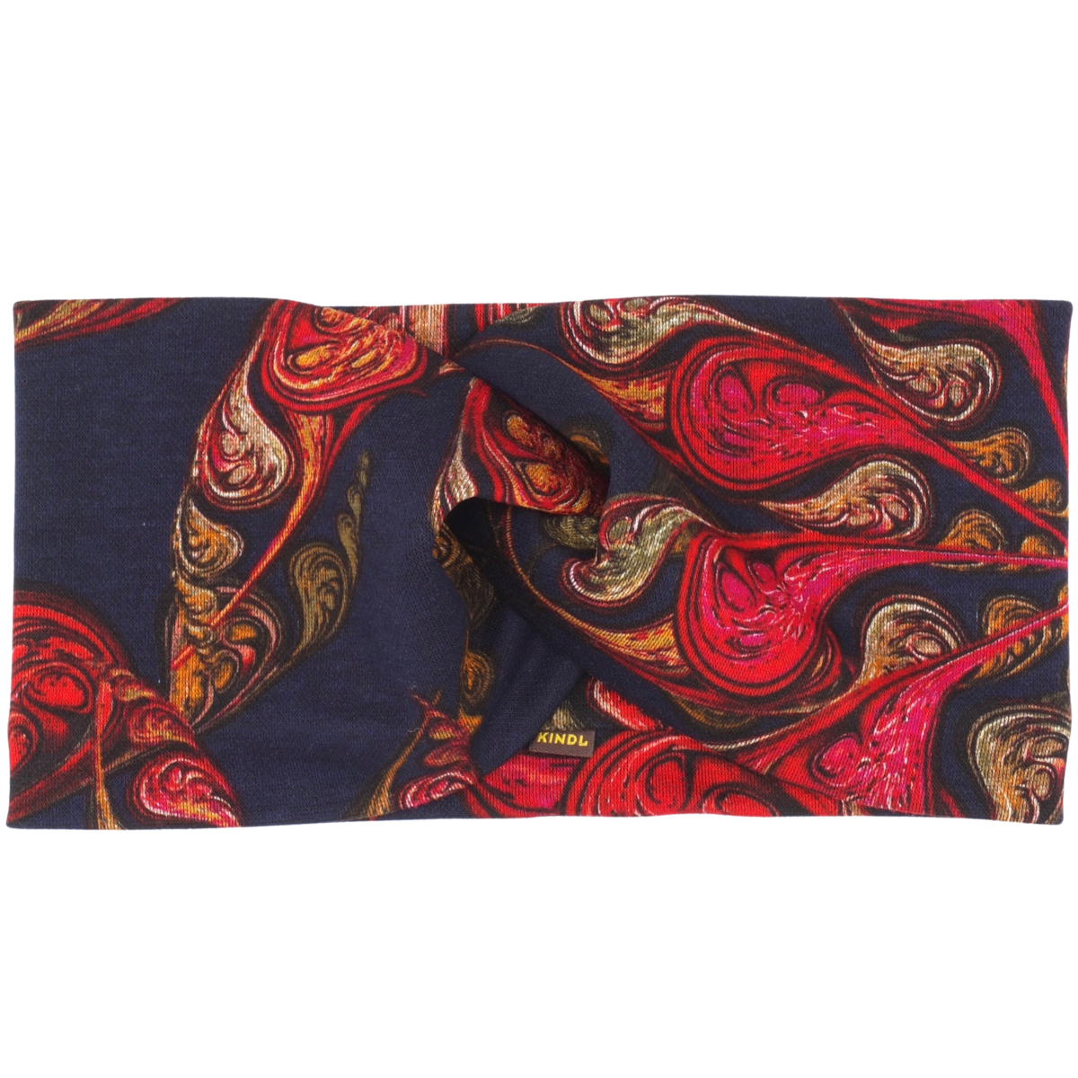 Hoofdband Paisley blauwe ponte jersey