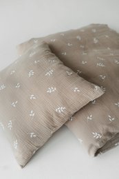 Tisu Baby Bettwäsche Cover & Kissenbezug, beige Blätter