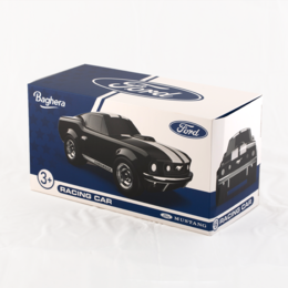Piccola auto da corsa Ford Mustang Black