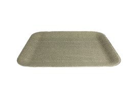 Tablette plate grande green en cuir synthétique vert