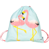 Activiteitenzak voor kinderen, biologisch katoen, roze flamingo