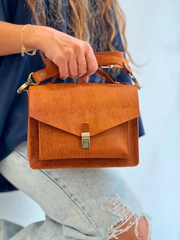 Handgemaakte lederen Crossbody tas