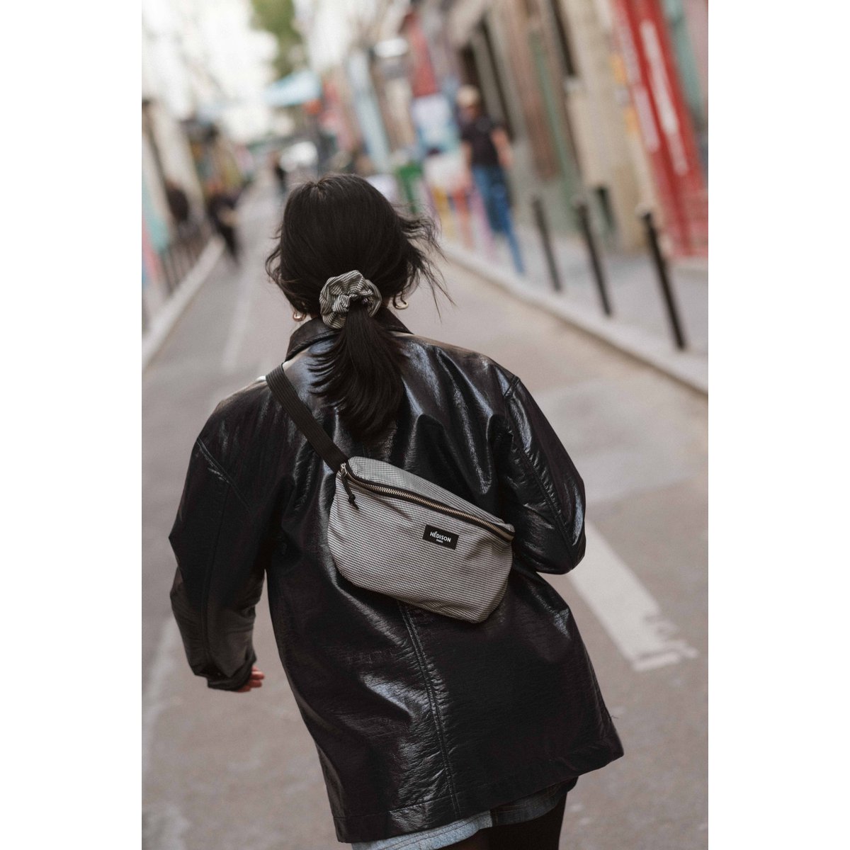 Boston fanny pack - Houndstooth (black and white)
