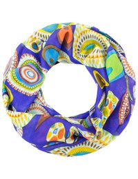 Sunsa set van 3 lussensjaals, dames lussensjaal, ronde halsdoek van 100% katoen, kokersjaal voor haar, ronde sjaal voor zomer/lente/herfst