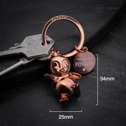 "You're my penguin" penguin keychain "Breezy" with engraving - cute penguin lucky charm as a gift for partners