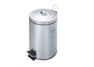 IRON TRASH BIN PP 20X20X31 5L, SILVER PC186734