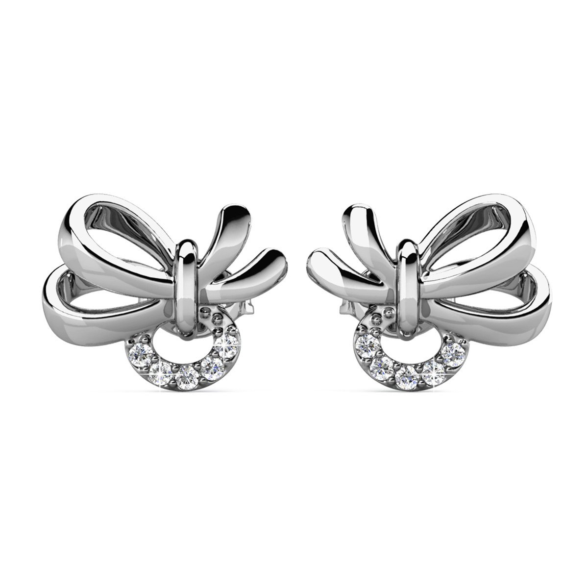 Boucles d'oreilles Posie - Argenté et Cristal