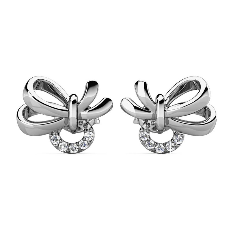 Boucles d'oreilles Posie - Argenté et Cristal