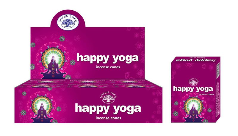 Green Tree Happy Yoga Cones