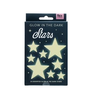 Glow in the dark zelfklevende vormen (doos van 24) - Sterren