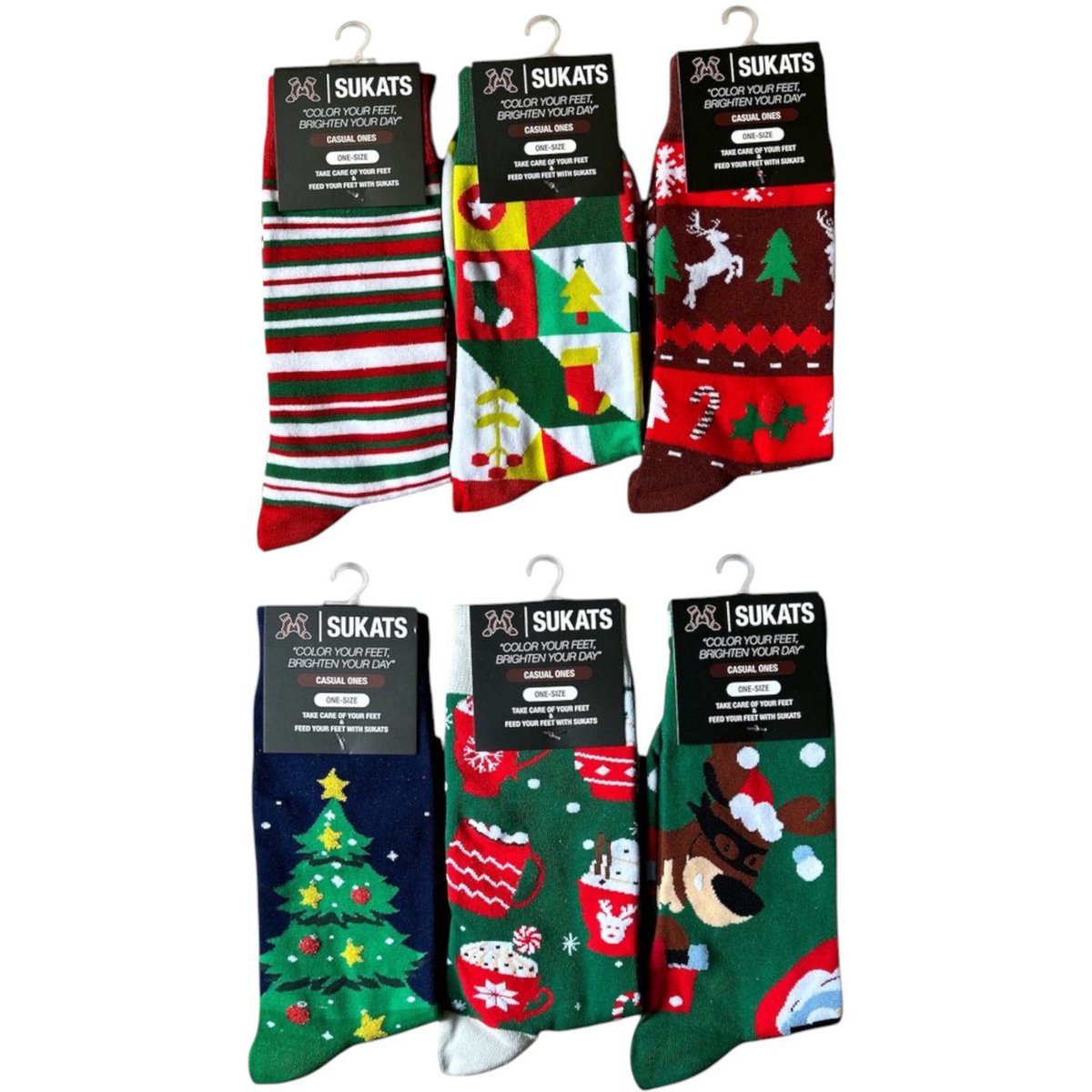 One-size Kerst B 6 paar
