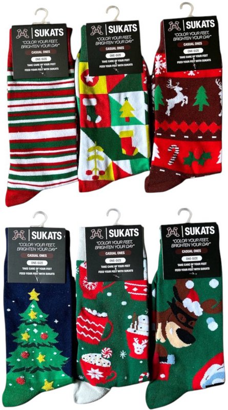 One-size Kerst B 6 paar