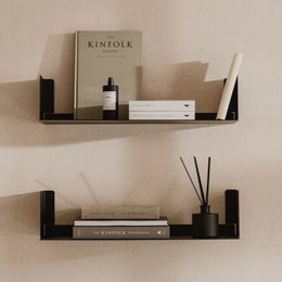 Etagère murale en métal Bergamo – étagère flottante pour livres