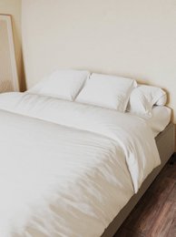 Hvidt Aurora Cotton Percale ark sæt