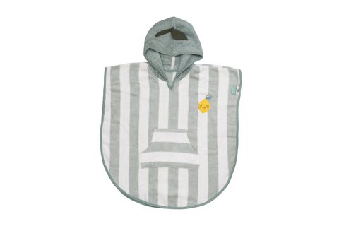 Terry Cotton Kid Hooded Poncho Lola Lemon