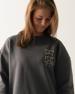 Bio-Sweatshirt, Enjoy Being Paused, Anthrazit