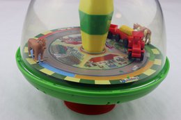 Farm panorama snurretop til børn, med lyd og bevægelige elementer, Ø 19 cm