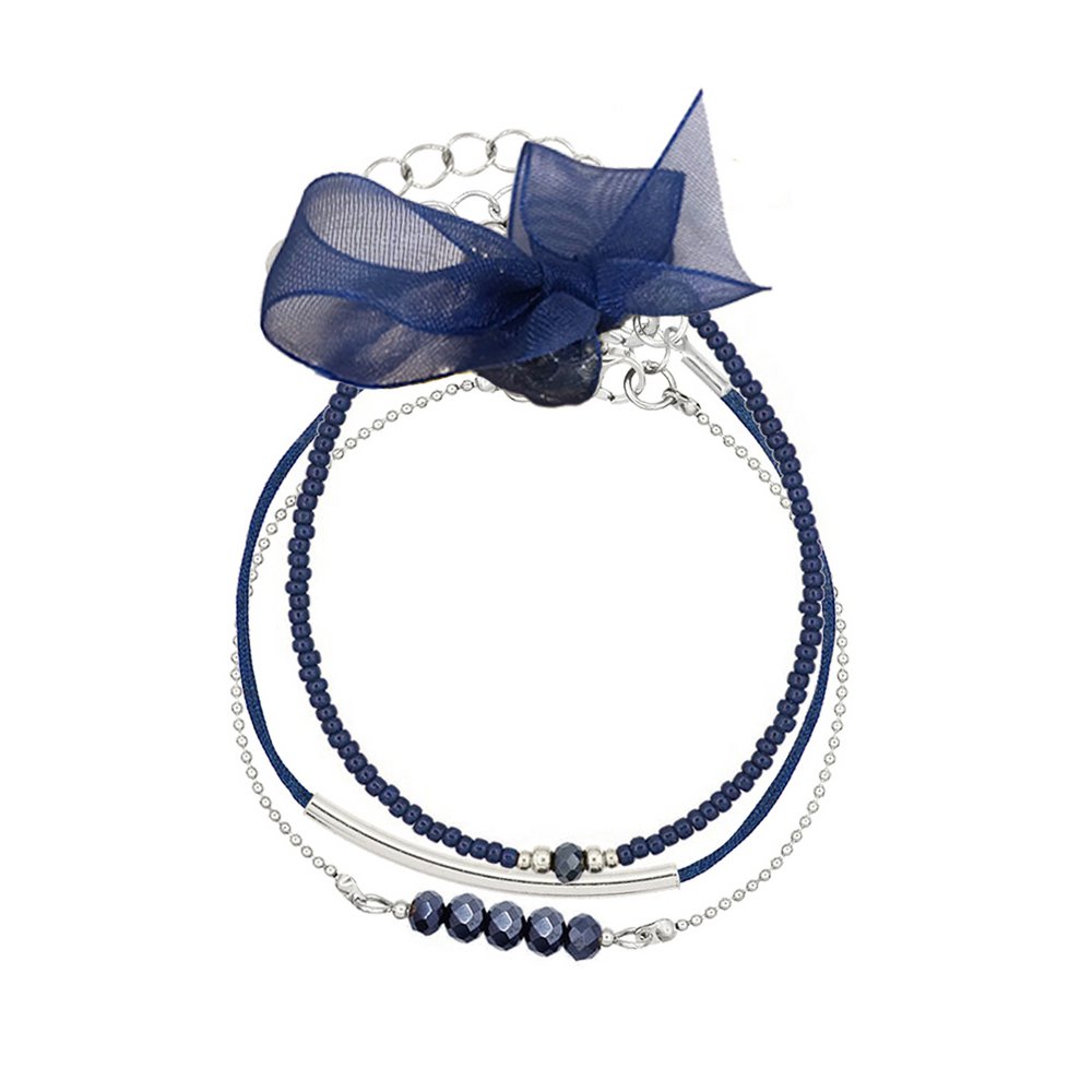 Armbåndssæt 'Navy & Silver'