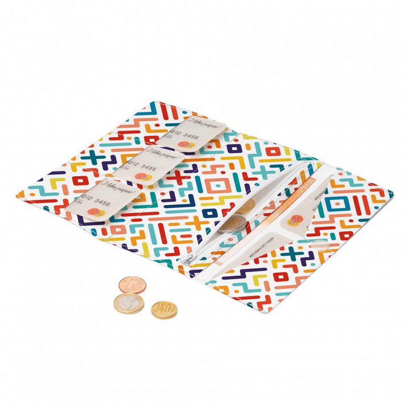 GEOMETRICAL STRIPES III Tyvek® Cardboard Wallet XL / Clutch Wallet