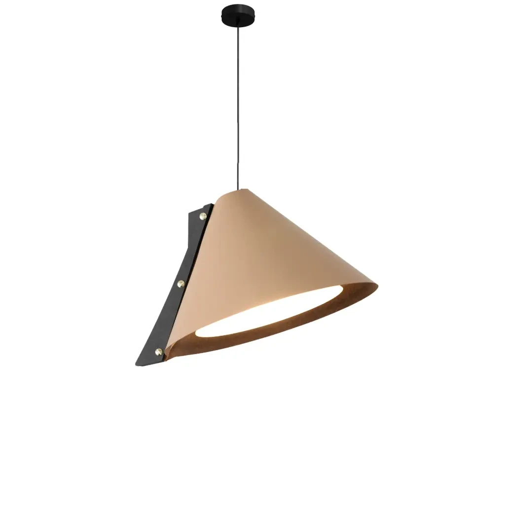 Silence S pendant light D28cm recycled leather