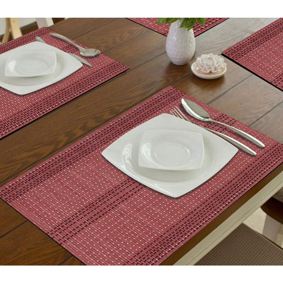 Eettafelplacemats – Hittebestendig Bamboe – 45x30 cm, Set van 6